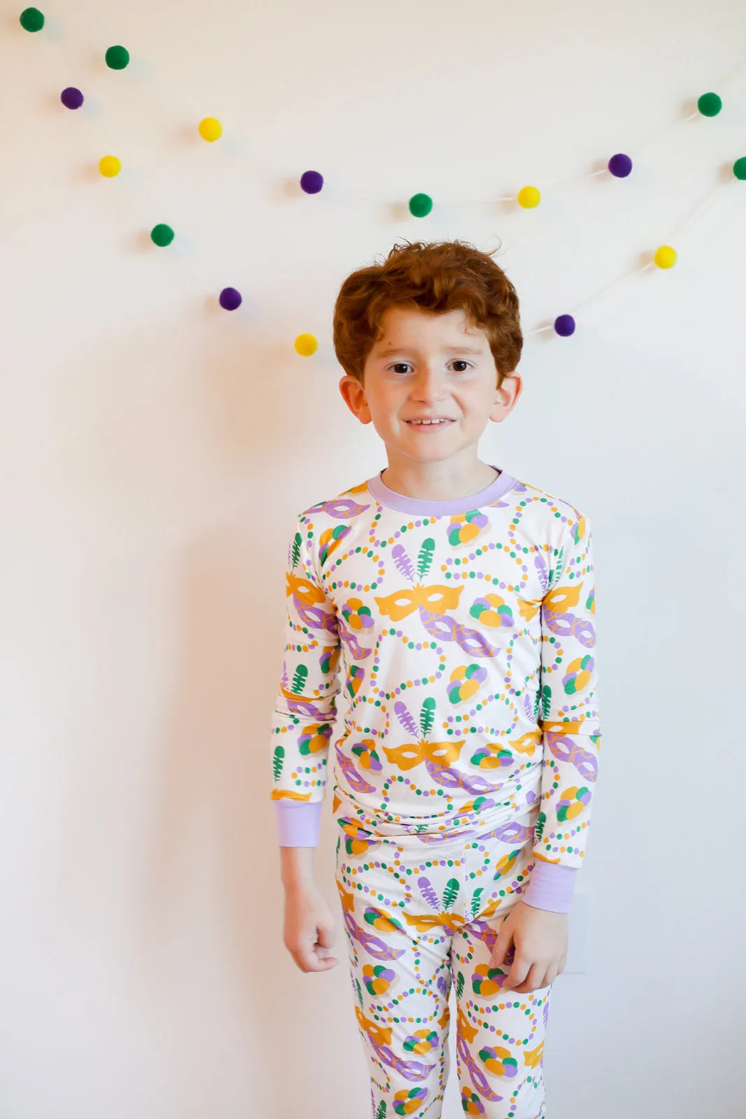 Mardi Gras 2 Piece Bamboo Pajama Set