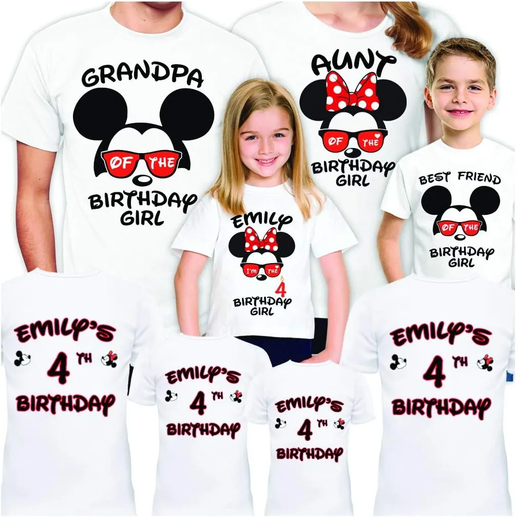 Matching Shirts for Family Pictures Set of 4-5-6-7 Custom T-Shirt Trip Vacation 2025 Birthday