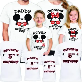 Matching Shirts for Family Pictures Set of 4-5-6-7 Custom T-Shirt Trip Vacation 2025 Birthday