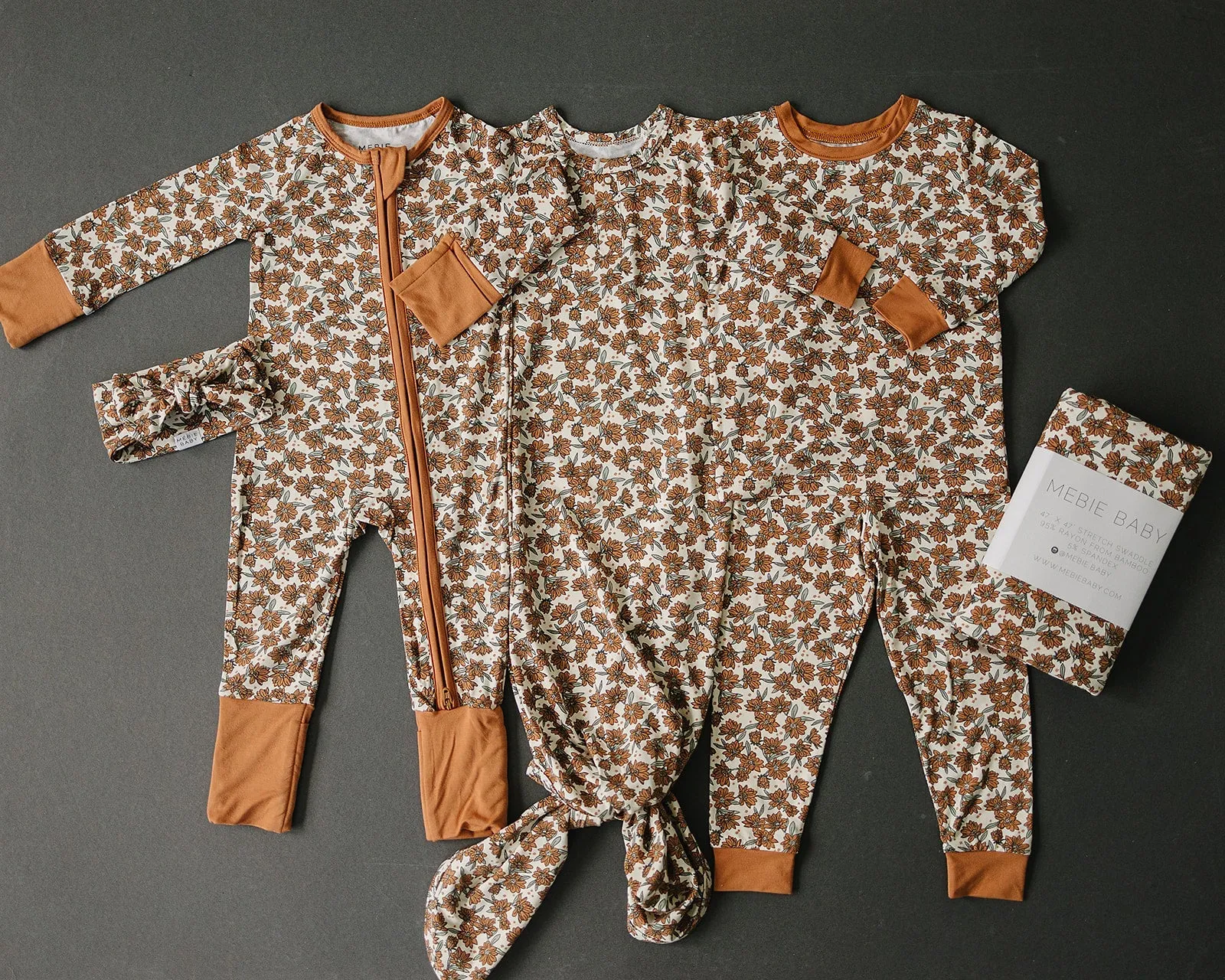 Mebie Baby Bamboo Romper - Cream Magnolia
