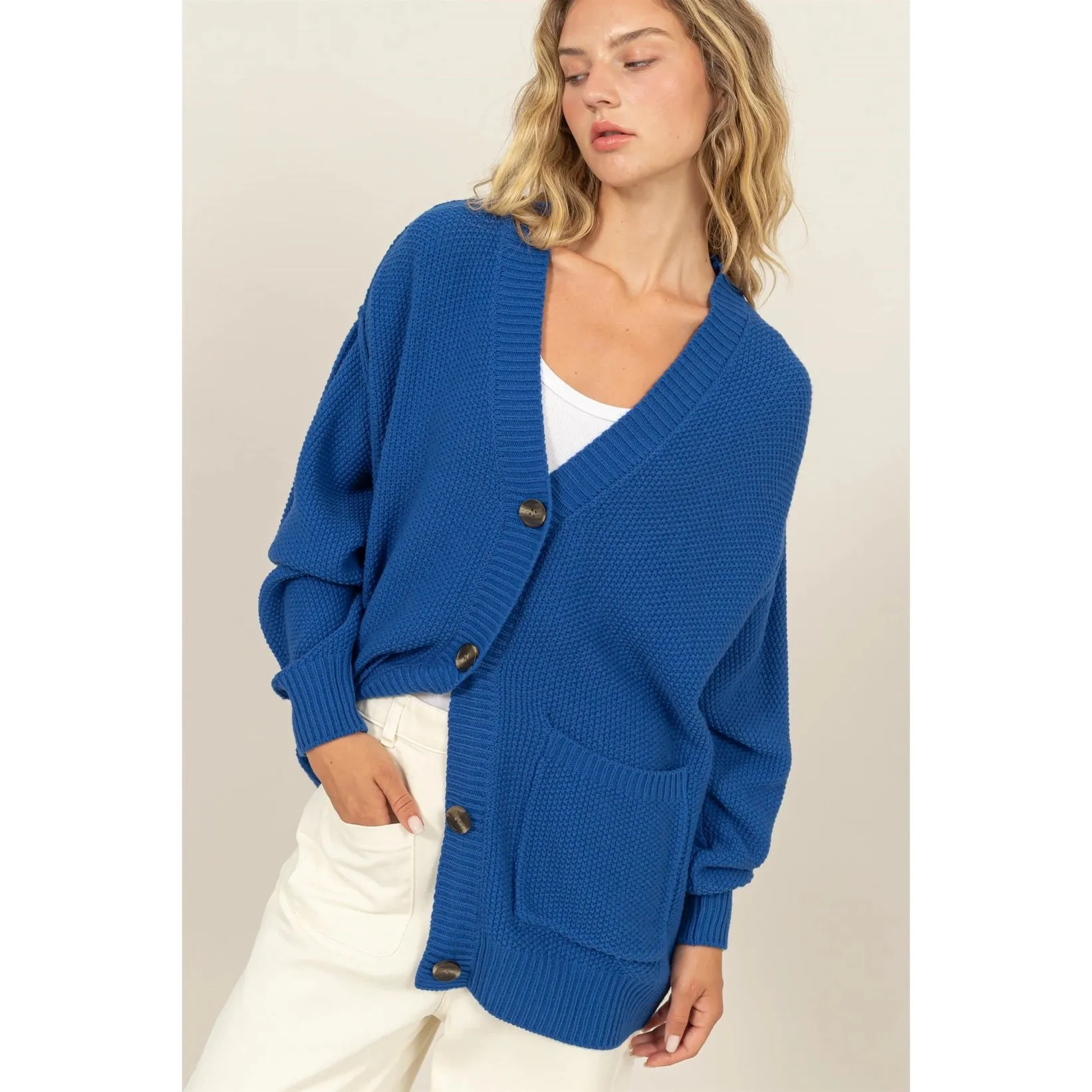 Oversized Button Up Knit Cardi