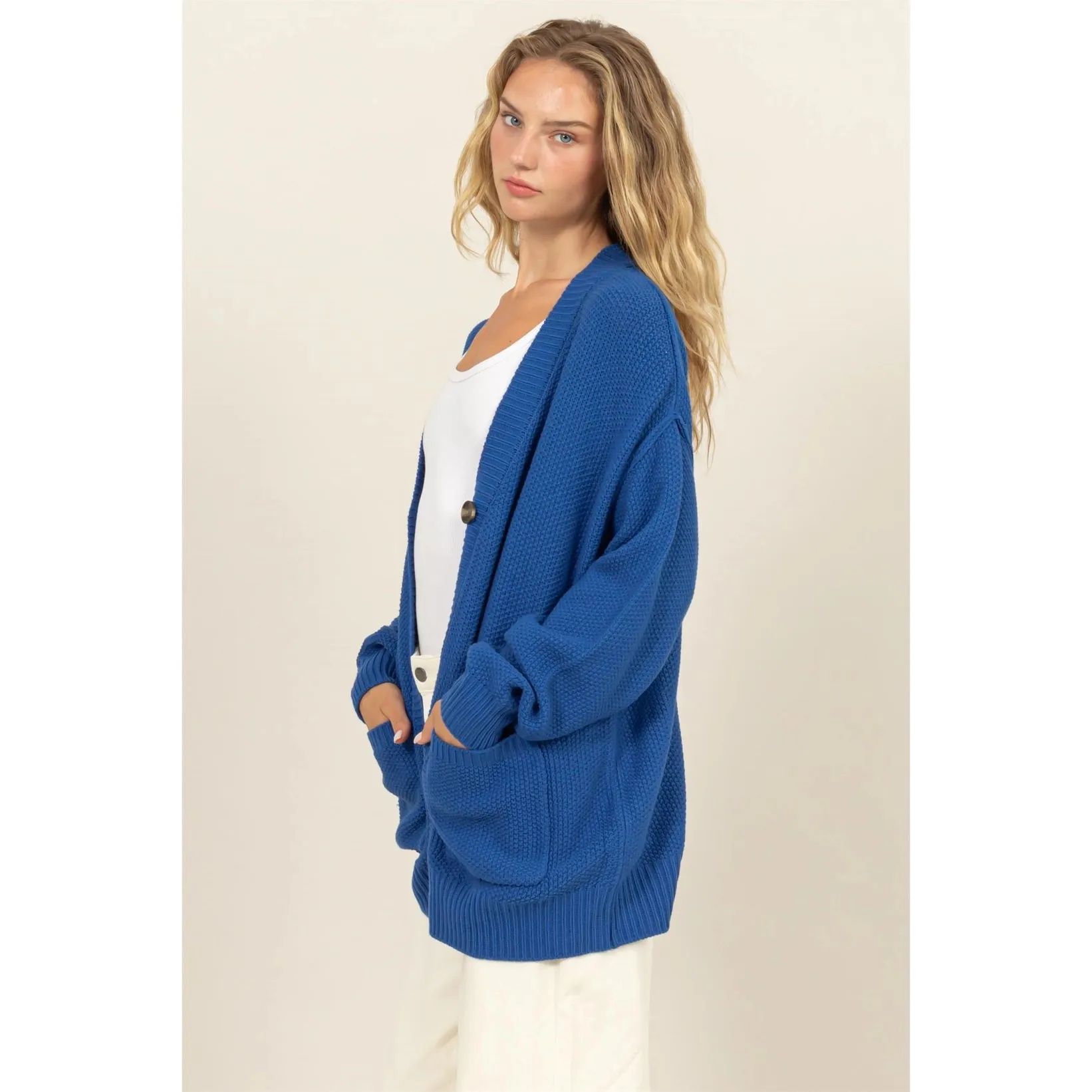 Oversized Button Up Knit Cardi