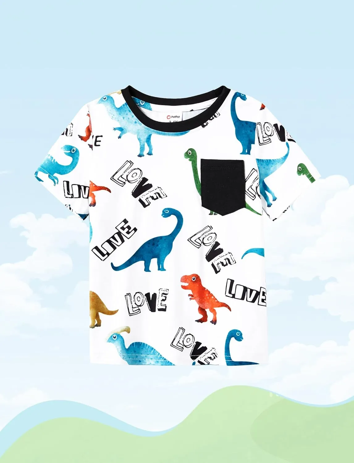 PATPAT Matching Family Outfits Mommy and Me Summer Outfits Short Sleeve Bodycon Dresses and T-Shirts