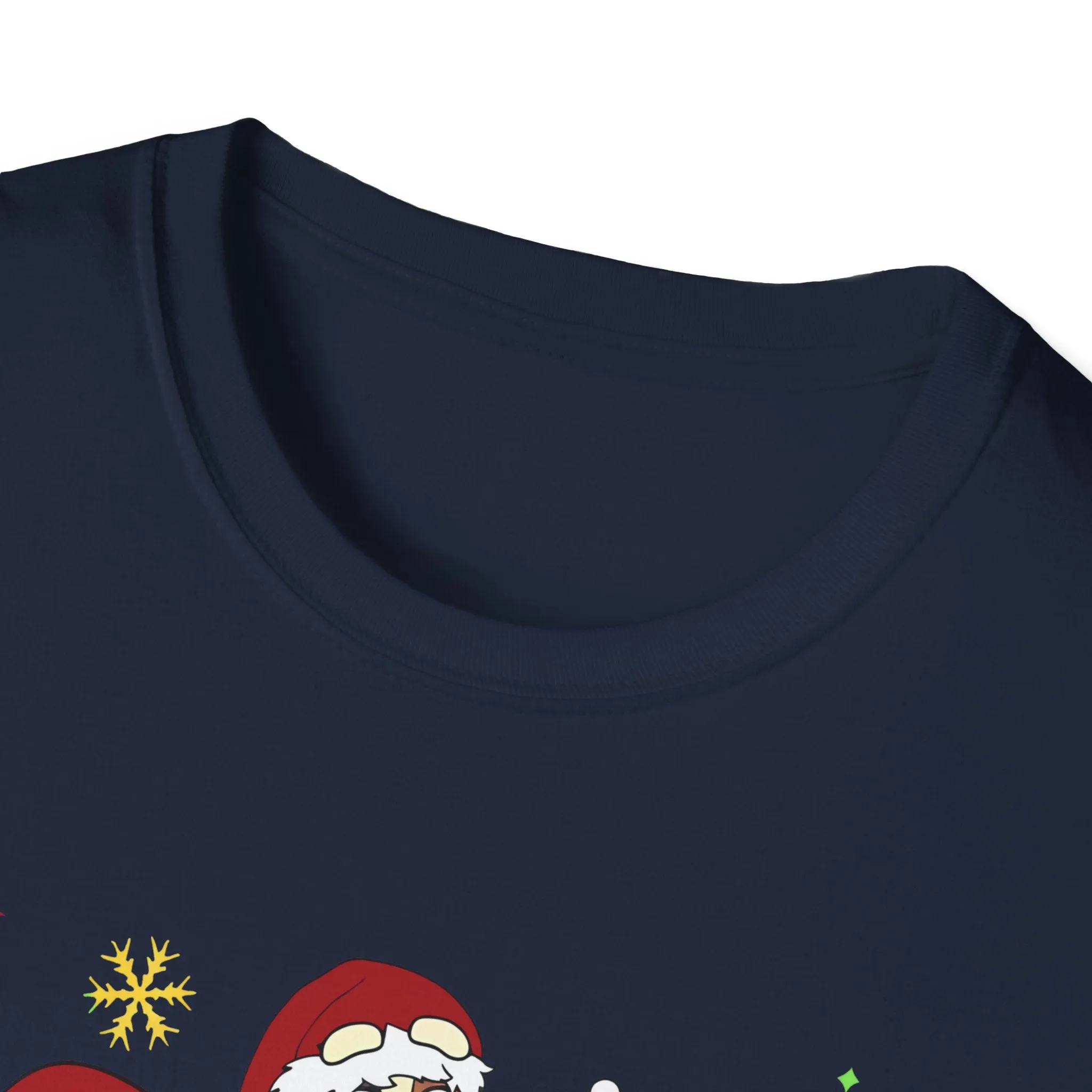 Princess Grace Festive Holiday Dogs T-Shirt - Unisex Softstyle Christmas Tee