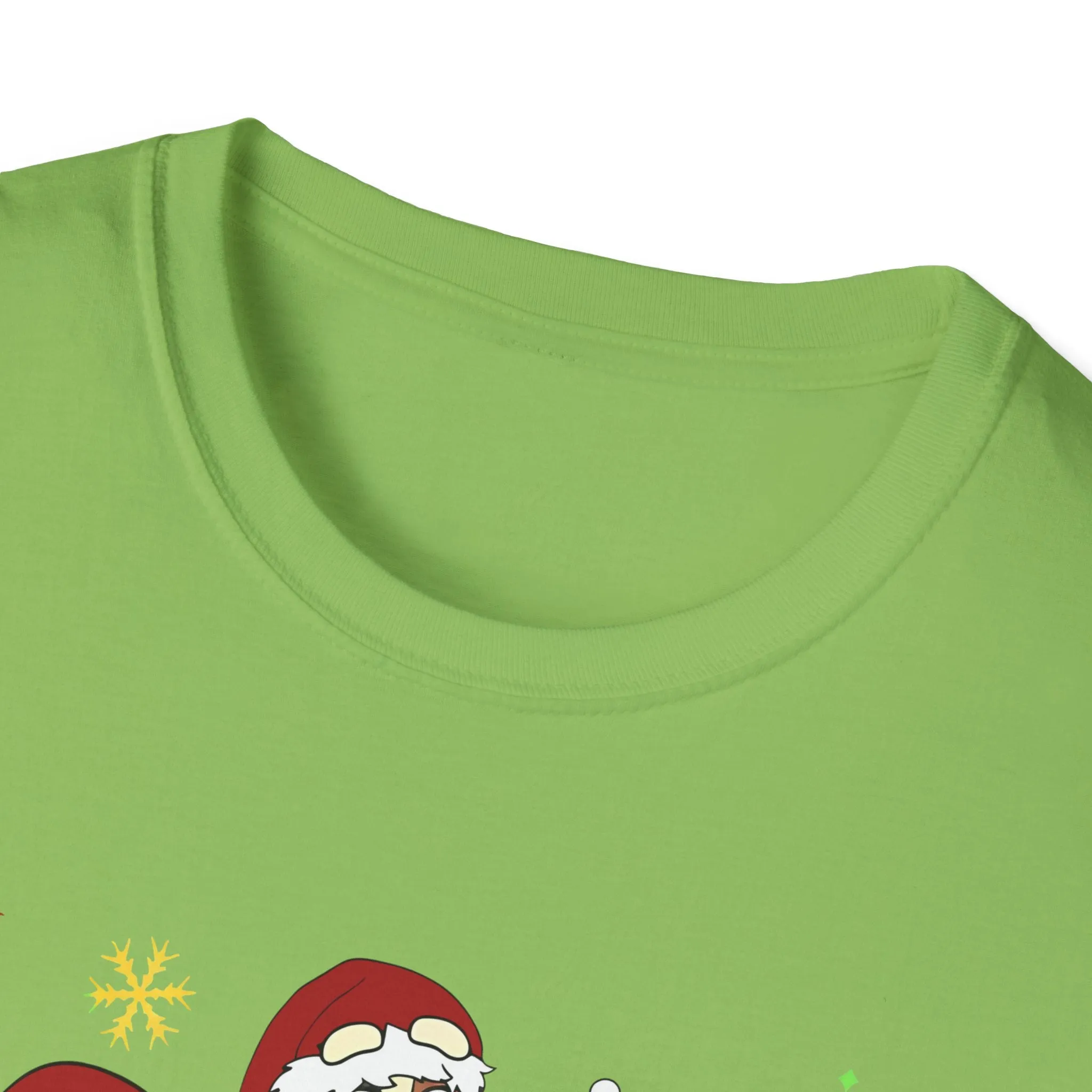 Princess Grace Festive Holiday Dogs T-Shirt - Unisex Softstyle Christmas Tee