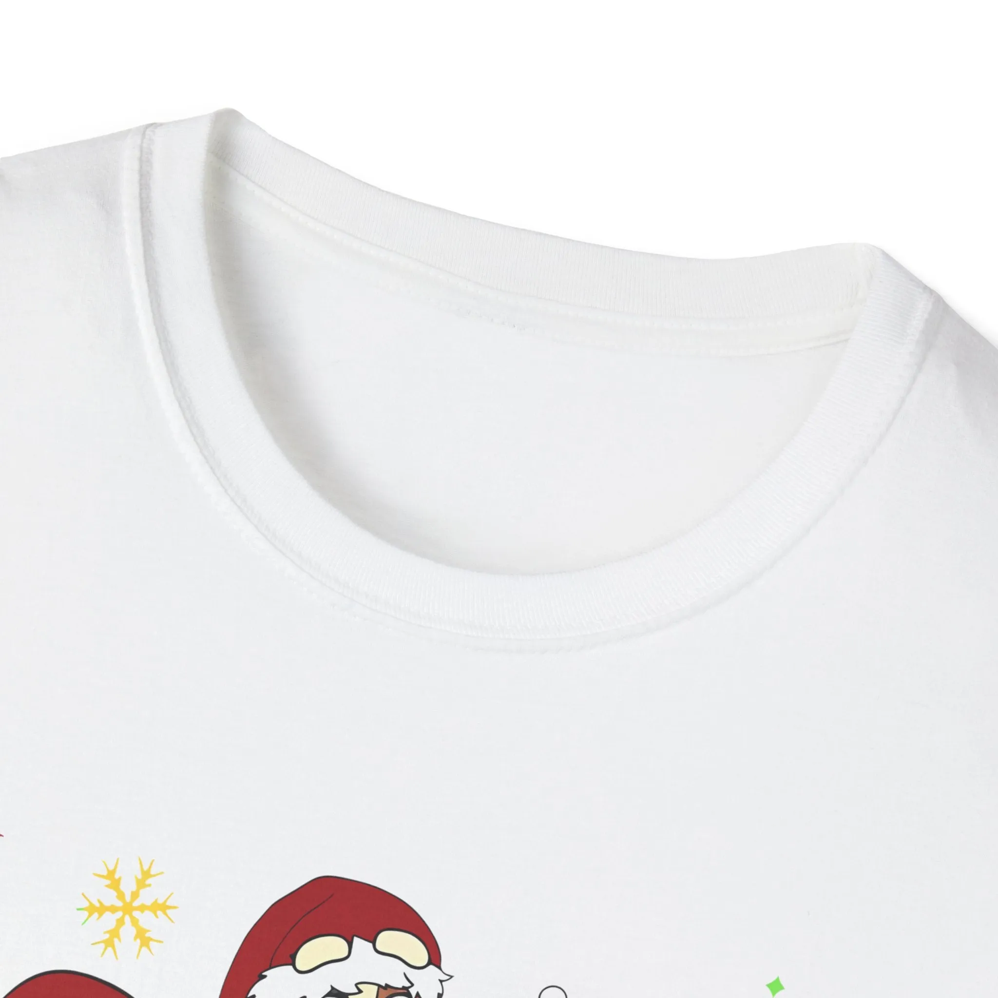 Princess Grace Festive Holiday Dogs T-Shirt - Unisex Softstyle Christmas Tee