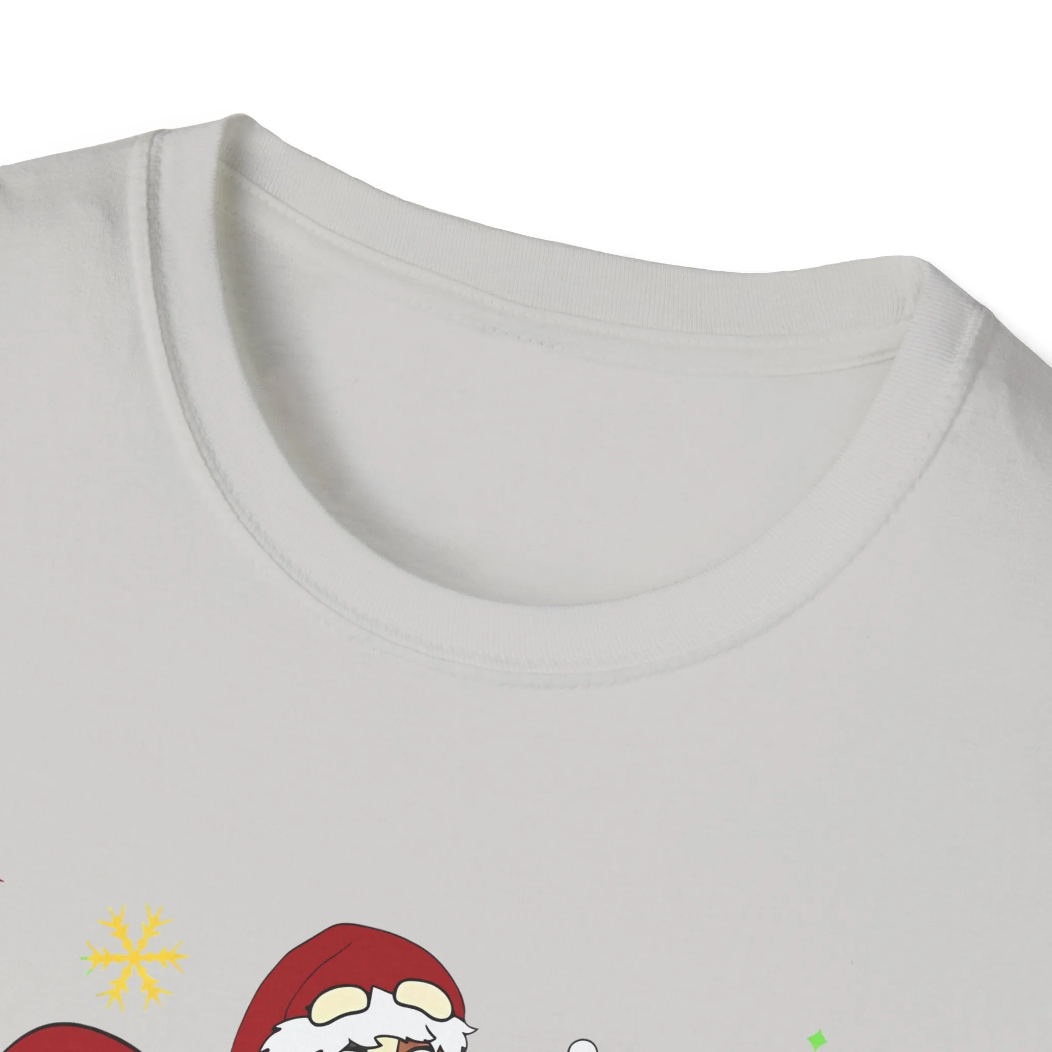 Princess Grace Festive Holiday Dogs T-Shirt - Unisex Softstyle Christmas Tee