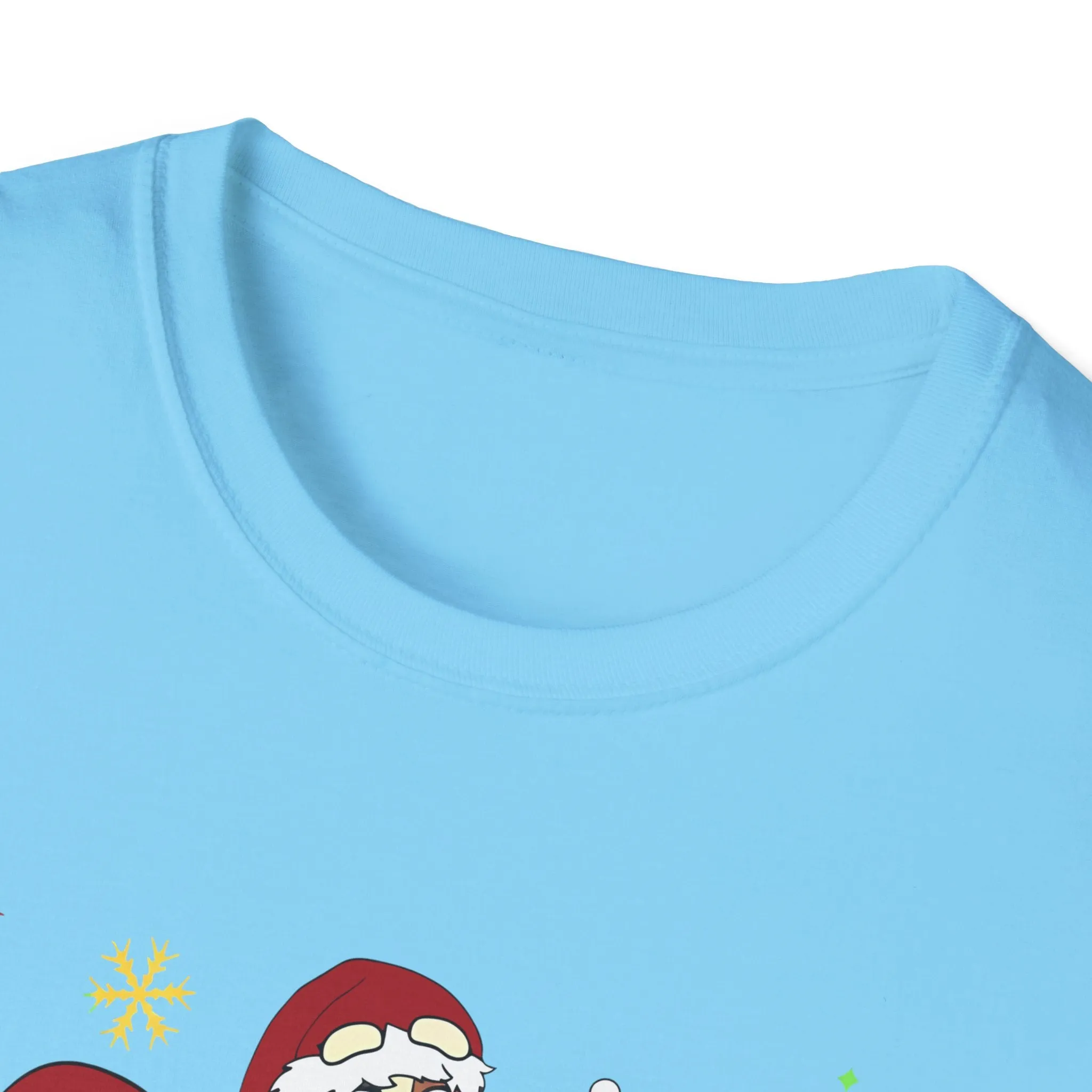 Princess Grace Festive Holiday Dogs T-Shirt - Unisex Softstyle Christmas Tee