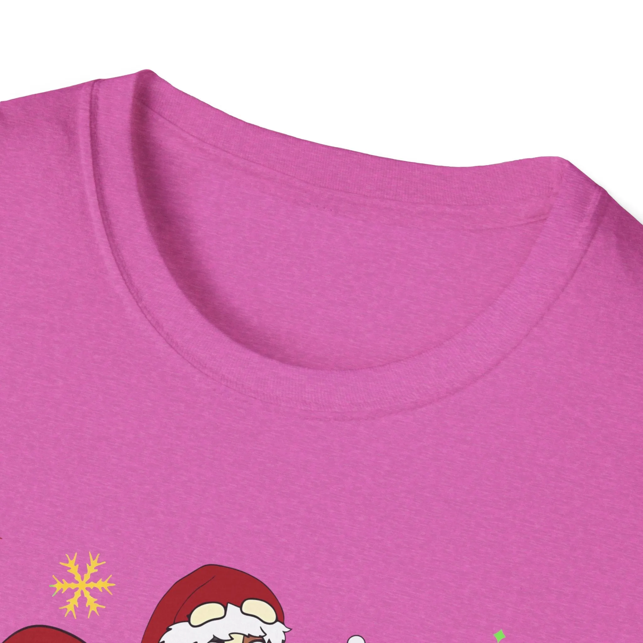 Princess Grace Festive Holiday Dogs T-Shirt - Unisex Softstyle Christmas Tee