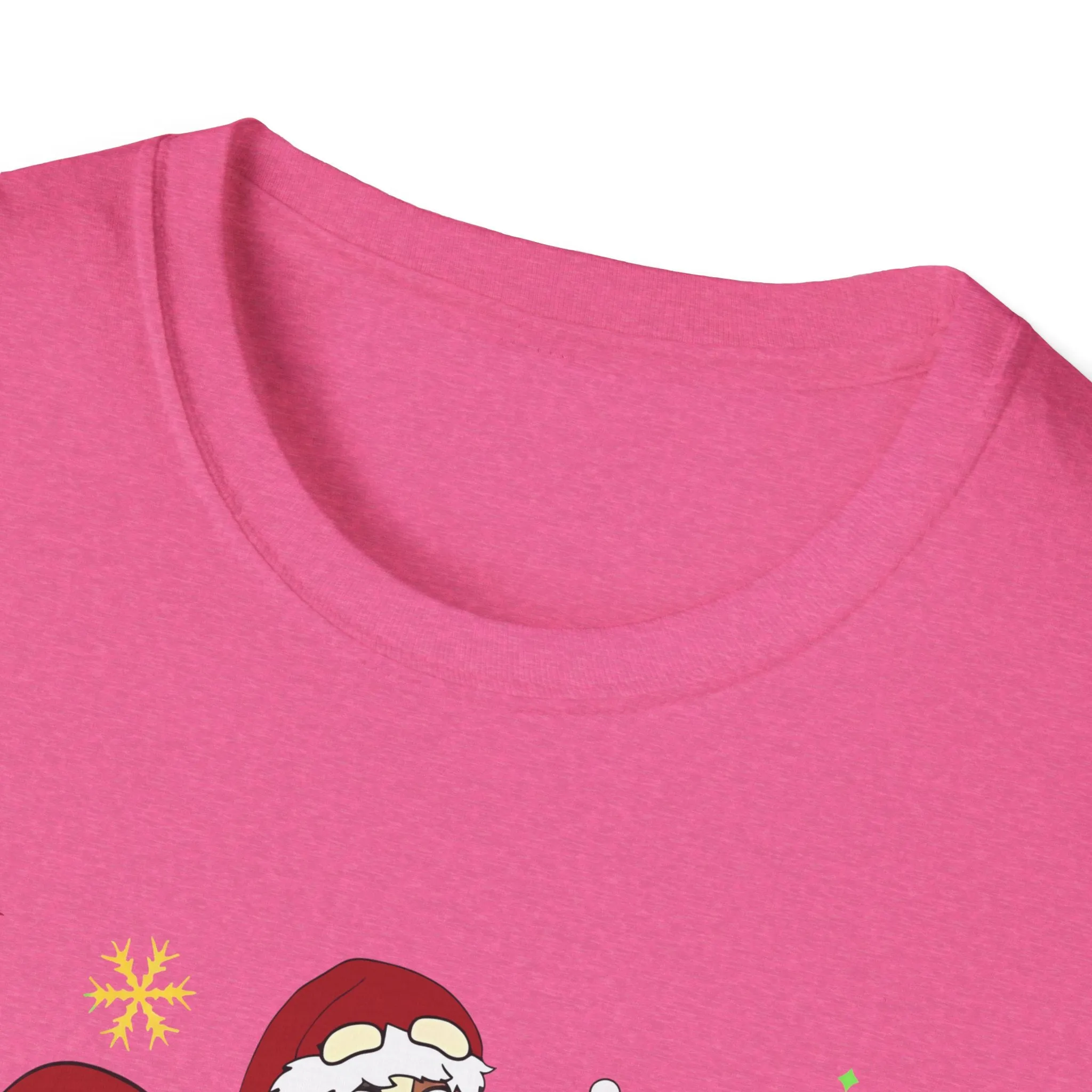 Princess Grace Festive Holiday Dogs T-Shirt - Unisex Softstyle Christmas Tee