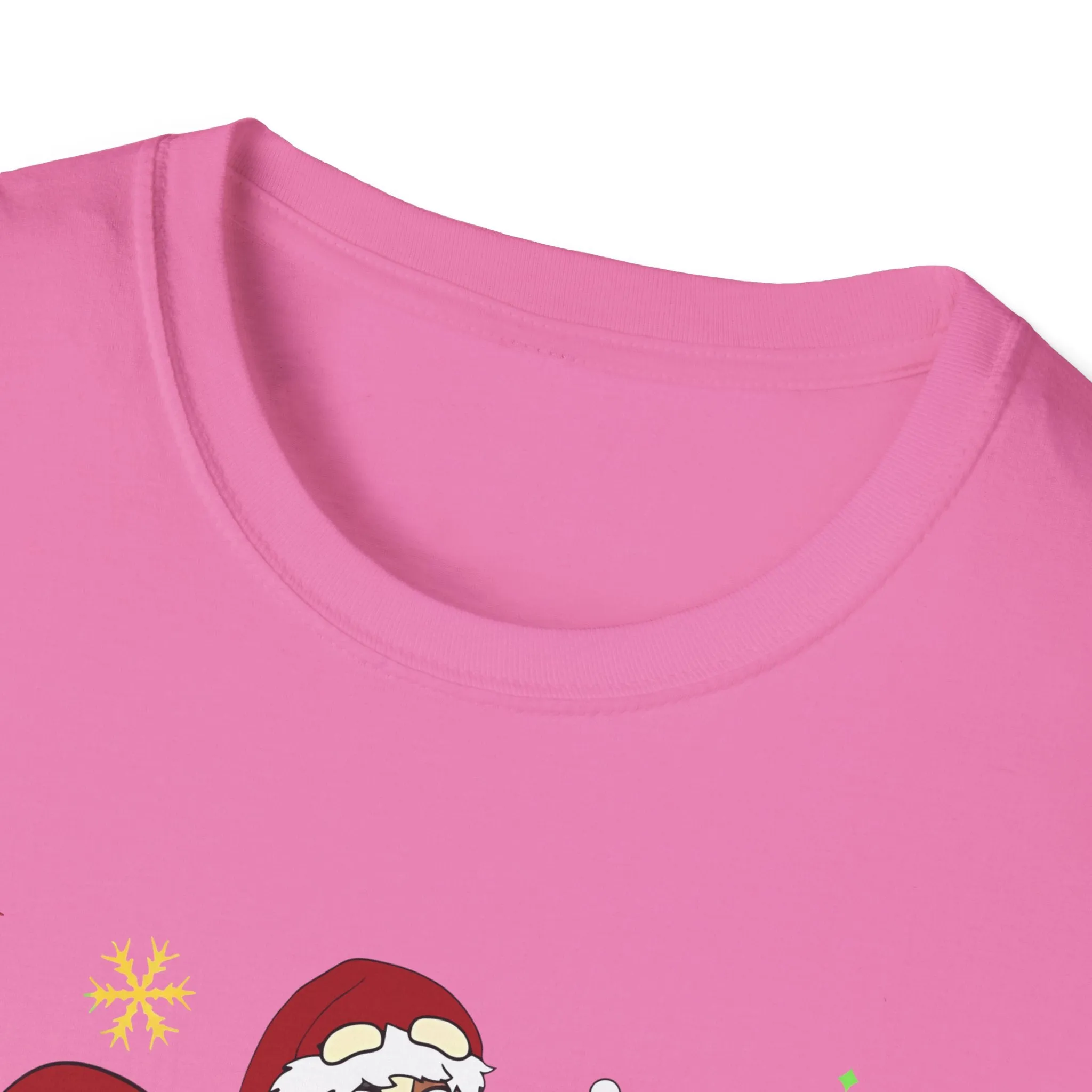 Princess Grace Festive Holiday Dogs T-Shirt - Unisex Softstyle Christmas Tee