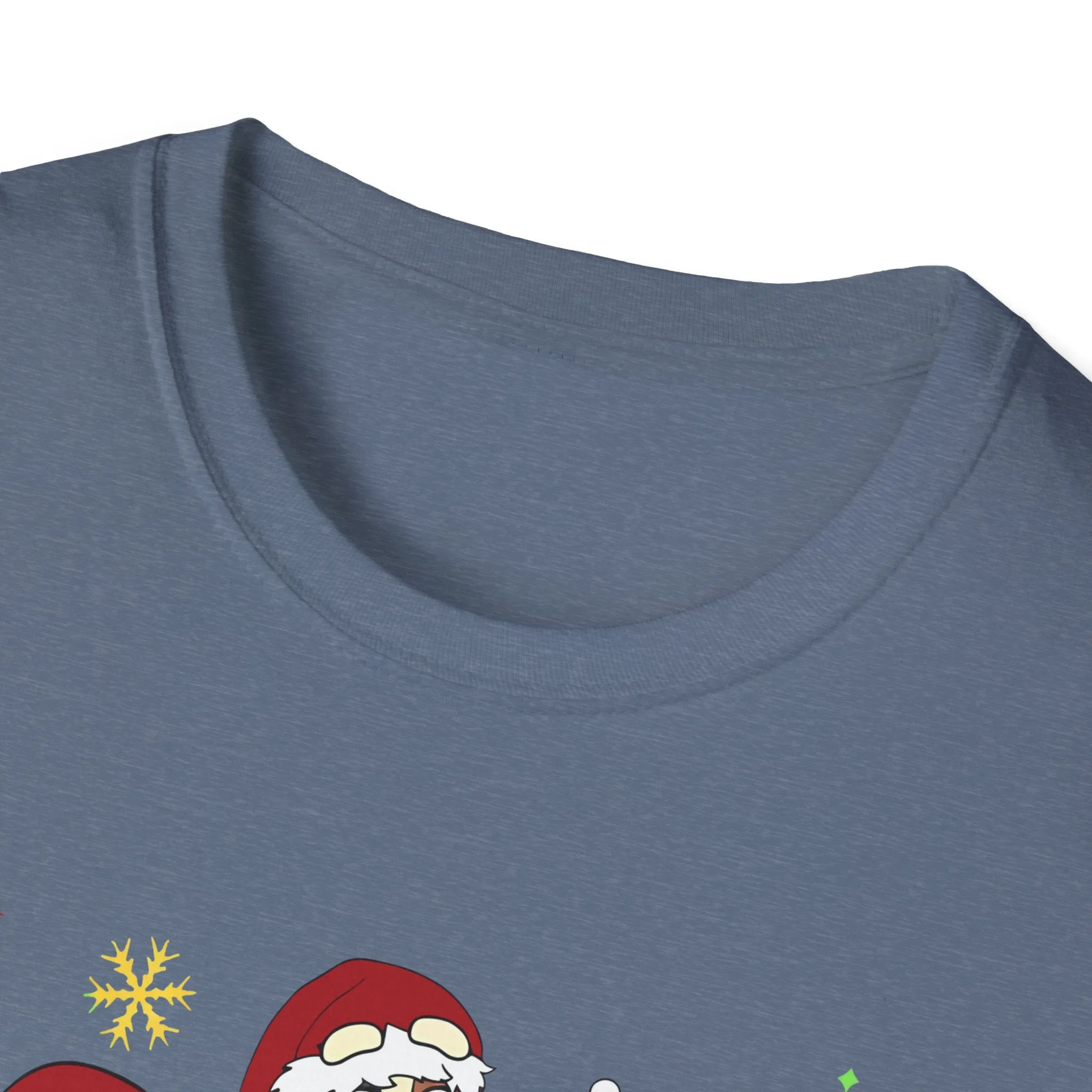 Princess Grace Festive Holiday Dogs T-Shirt - Unisex Softstyle Christmas Tee