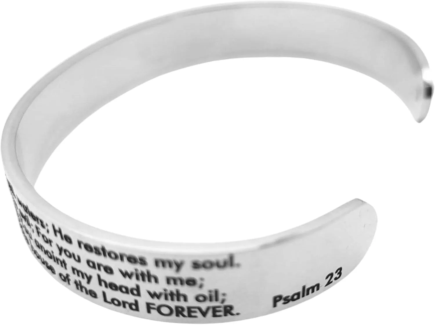 Psalm 23 Bracelet cuff- Christian Bracelet The Lord is My Shepherd | Religious Gifts for Men, Women, Family