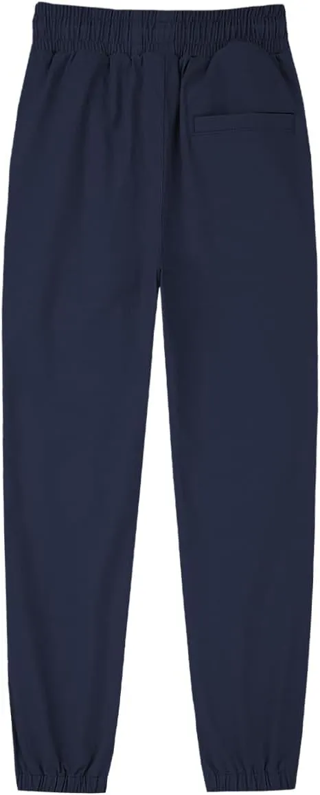 QBK Pull on Stretch School Uniform Pant Jogger Pants for Toddler to Youth Boys and Girls
