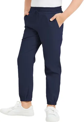 QBK Pull on Stretch School Uniform Pant Jogger Pants for Toddler to Youth Boys and Girls