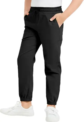 QBK Pull on Stretch School Uniform Pant Jogger Pants for Toddler to Youth Boys and Girls