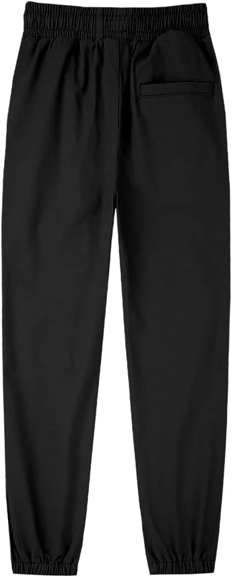 QBK Pull on Stretch School Uniform Pant Jogger Pants for Toddler to Youth Boys and Girls