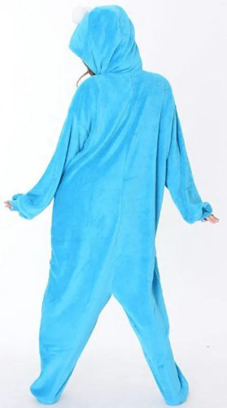 Sesame Street Cookie Monster Kigurumi Onesie Pajamas Costume Adult