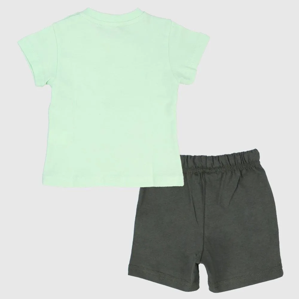 Skating Dino Short-Sleeved Pajama