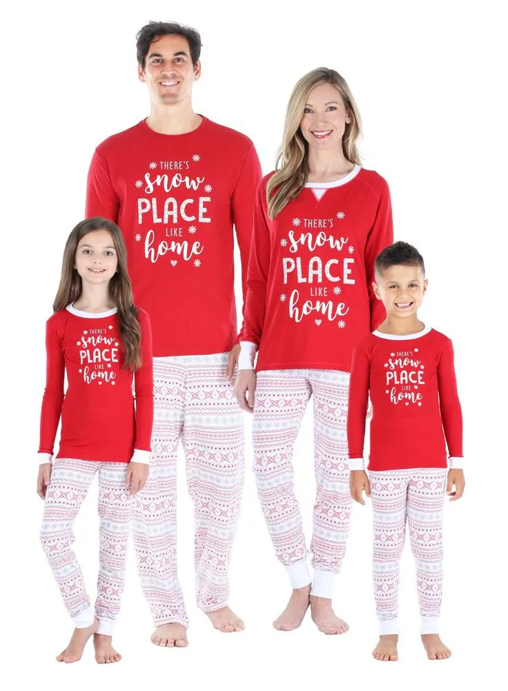 Sleepyheads Family Matching Christmas Red Fairisle Pajama Sets