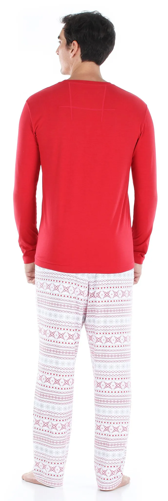 Sleepyheads Family Matching Christmas Red Fairisle Pajama Sets