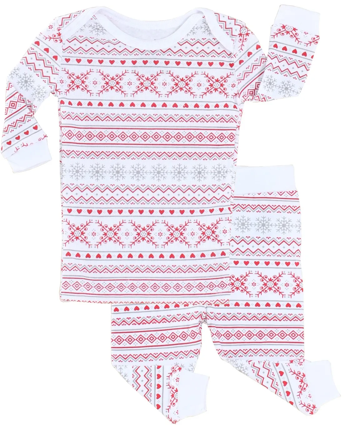 Sleepyheads Family Matching Christmas Red Fairisle Pajama Sets