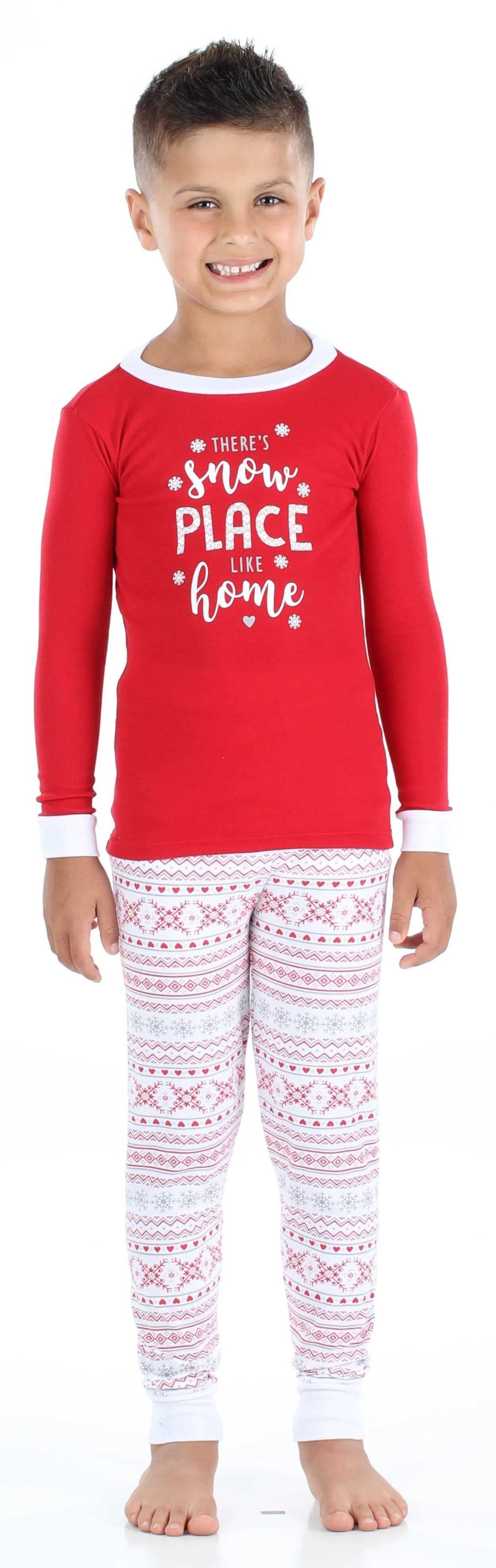 Sleepyheads Family Matching Christmas Red Fairisle Pajama Sets