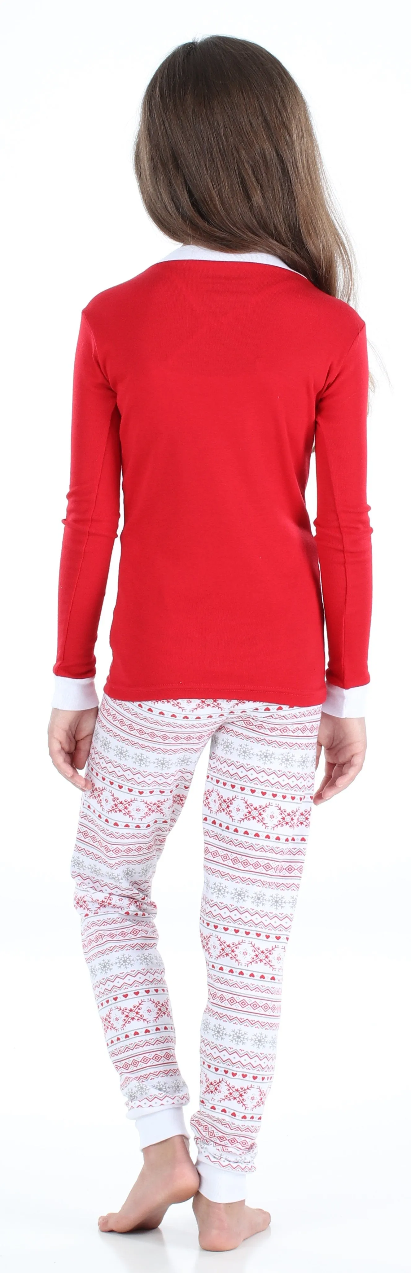 Sleepyheads Family Matching Christmas Red Fairisle Pajama Sets