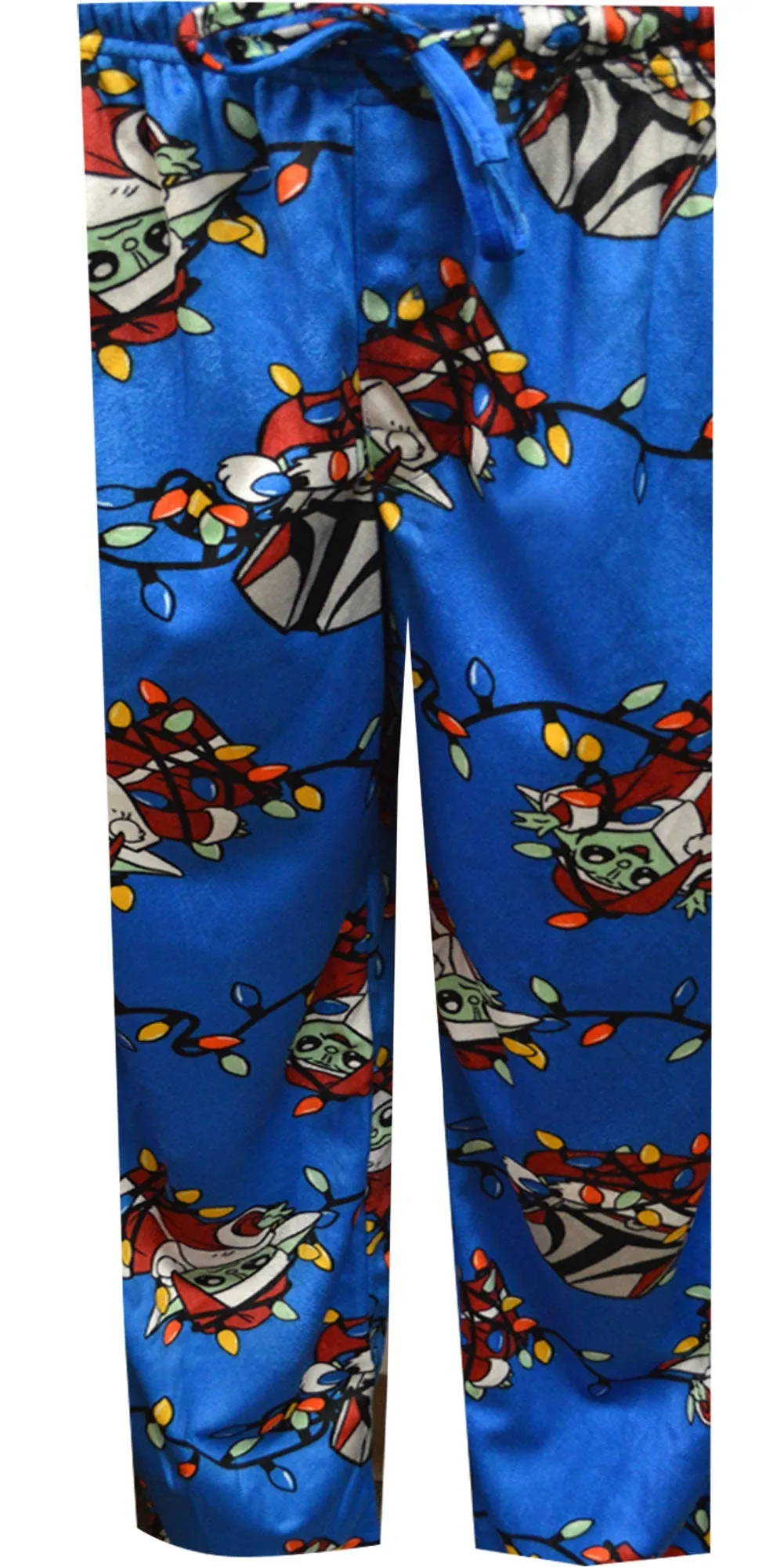 Star Wars Grogu Santa in Holiday Lights Silky Fleece Lounge Pant