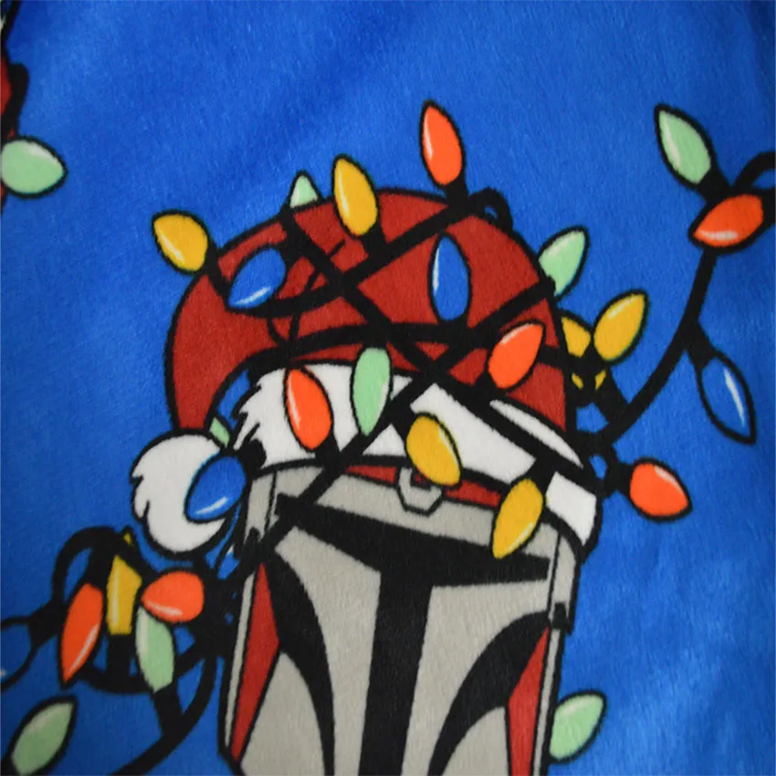 Star Wars Grogu Santa in Holiday Lights Silky Fleece Lounge Pant