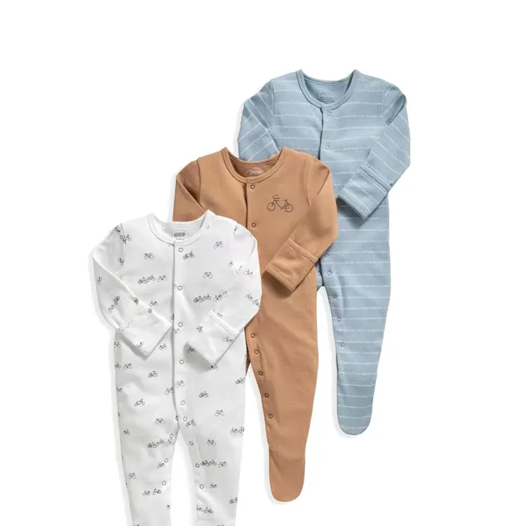 Toddlers and Baby Boys' Snug-Fit Footed Cotton Pajamas, Pack of 3