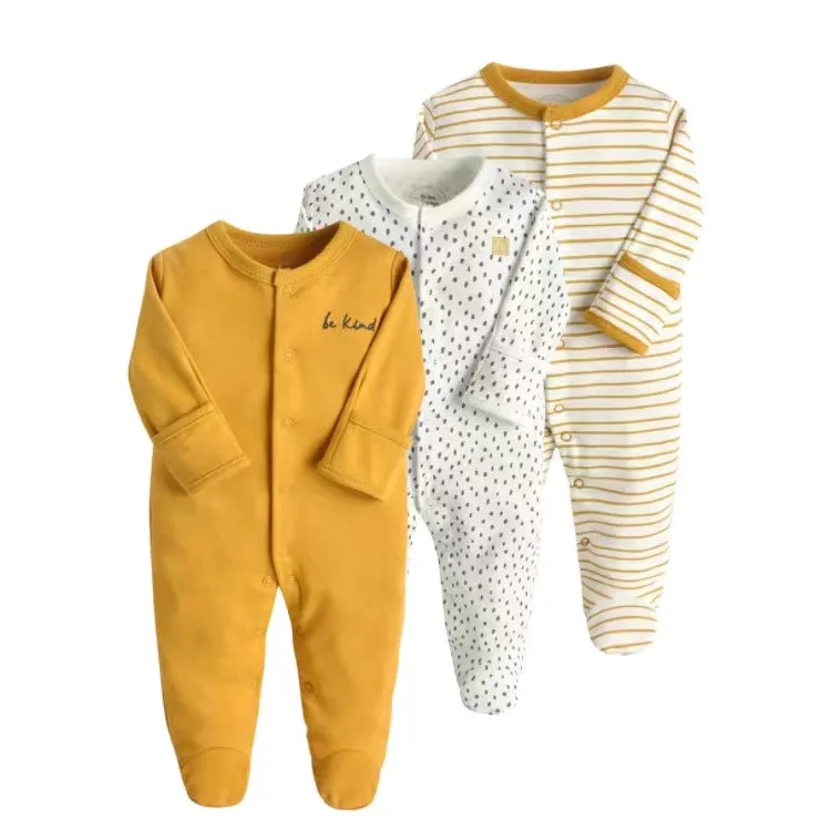 Toddlers and Baby Boys' Snug-Fit Footed Cotton Pajamas, Pack of 3