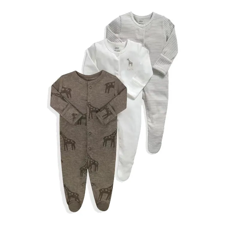 Toddlers and Baby Boys' Snug-Fit Footed Cotton Pajamas, Pack of 3