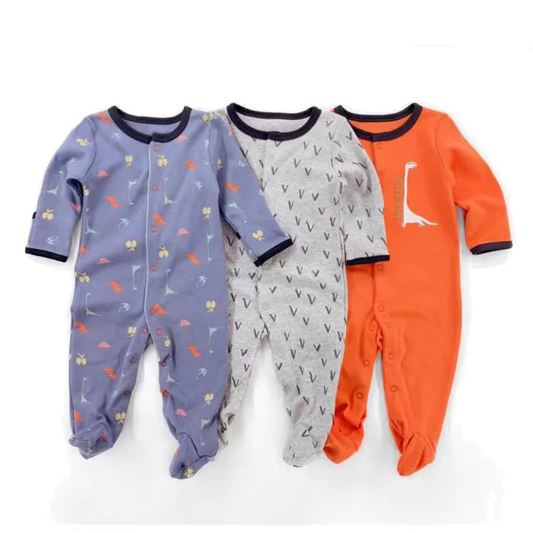 Toddlers and Baby Boys' Snug-Fit Footed Cotton Pajamas, Pack of 3