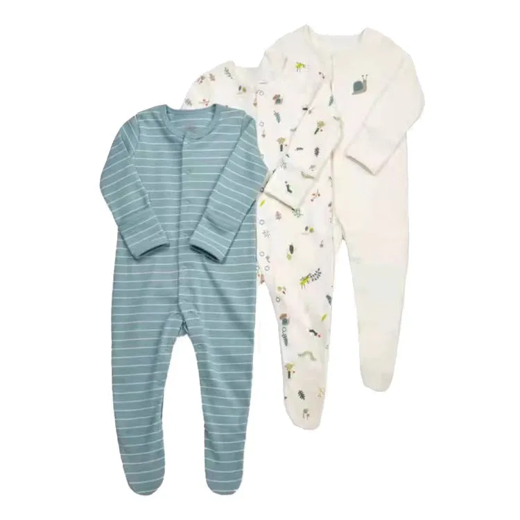 Toddlers and Baby Boys' Snug-Fit Footed Cotton Pajamas, Pack of 3