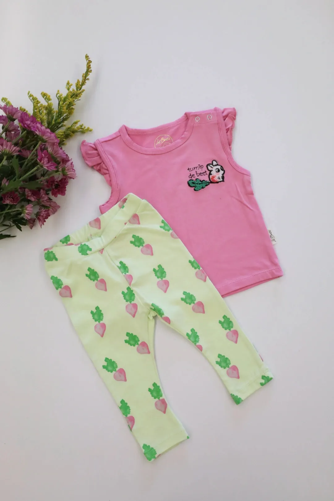 Turnip The Beet-Baby Girl Top and Leggings Set