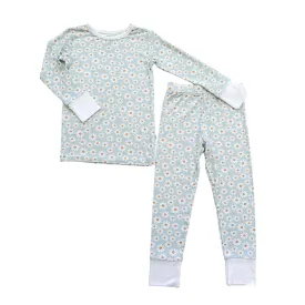 Two-Piece Pajama Set - Blue Daisy