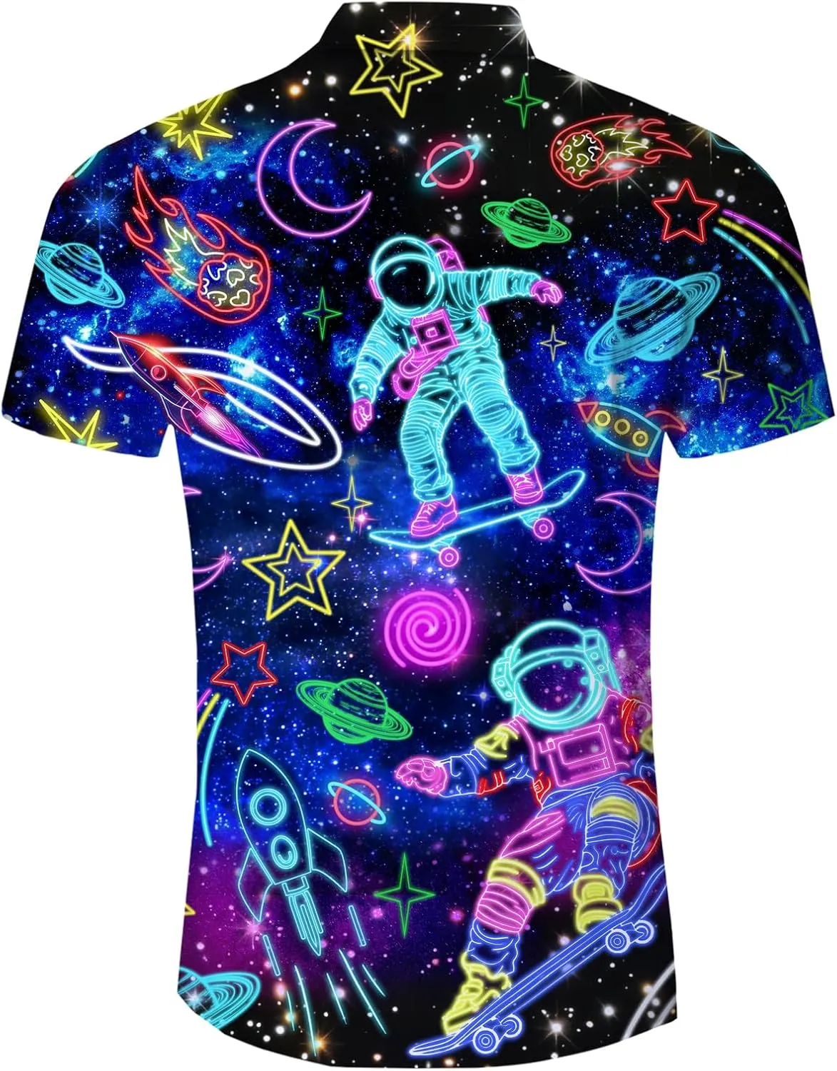 uideazone Mens Funny Hawaiian Shirts 3D Graphic Button Down Short Sleeve Tropical Holiday Beach Aloha Shirt