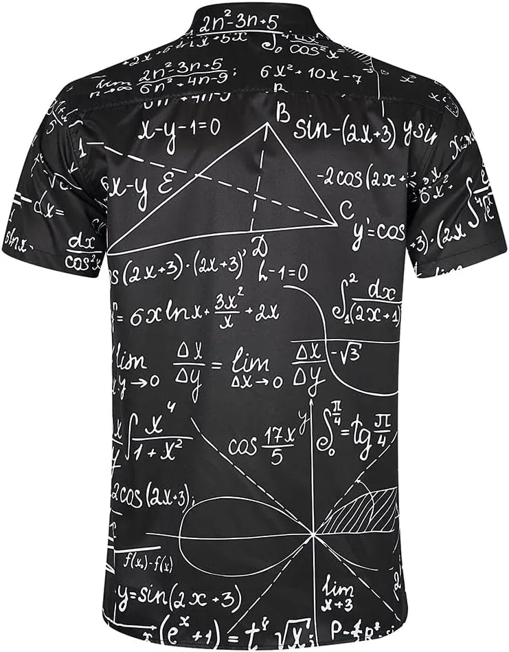 uideazone Mens Funny Hawaiian Shirts 3D Graphic Button Down Short Sleeve Tropical Holiday Beach Aloha Shirt