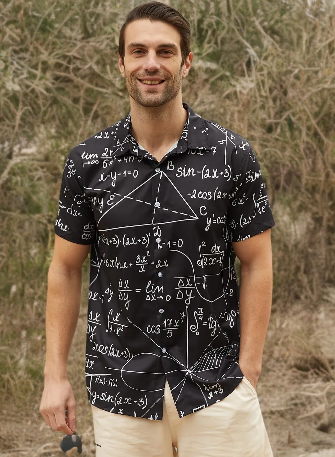uideazone Mens Funny Hawaiian Shirts 3D Graphic Button Down Short Sleeve Tropical Holiday Beach Aloha Shirt