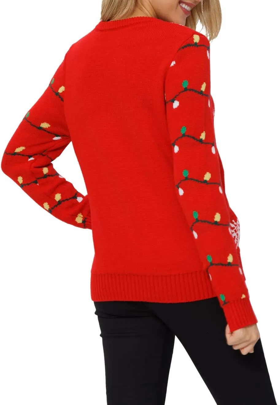 VENTELAN Women's Christmas Sweater Funny Christmas Tree Ugly Pullover Snowflake Long Sleeve Sweater Shirt