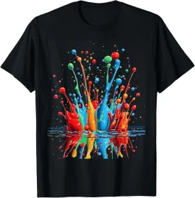 Vibrant Colorful Splash Abstract Art for Art Lovers T-Shirt