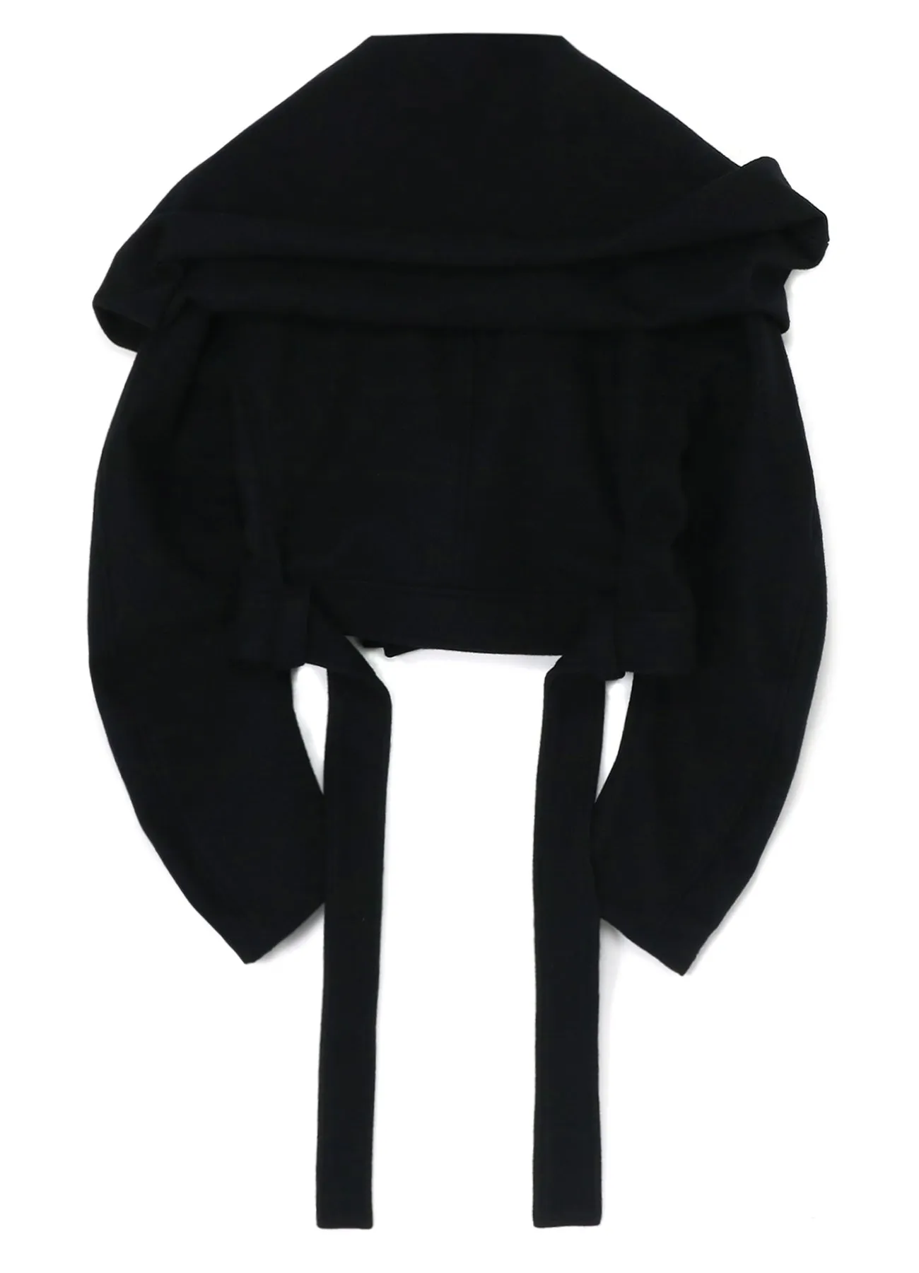 WASHED MELTON BIG HOODED SHORT JACKET