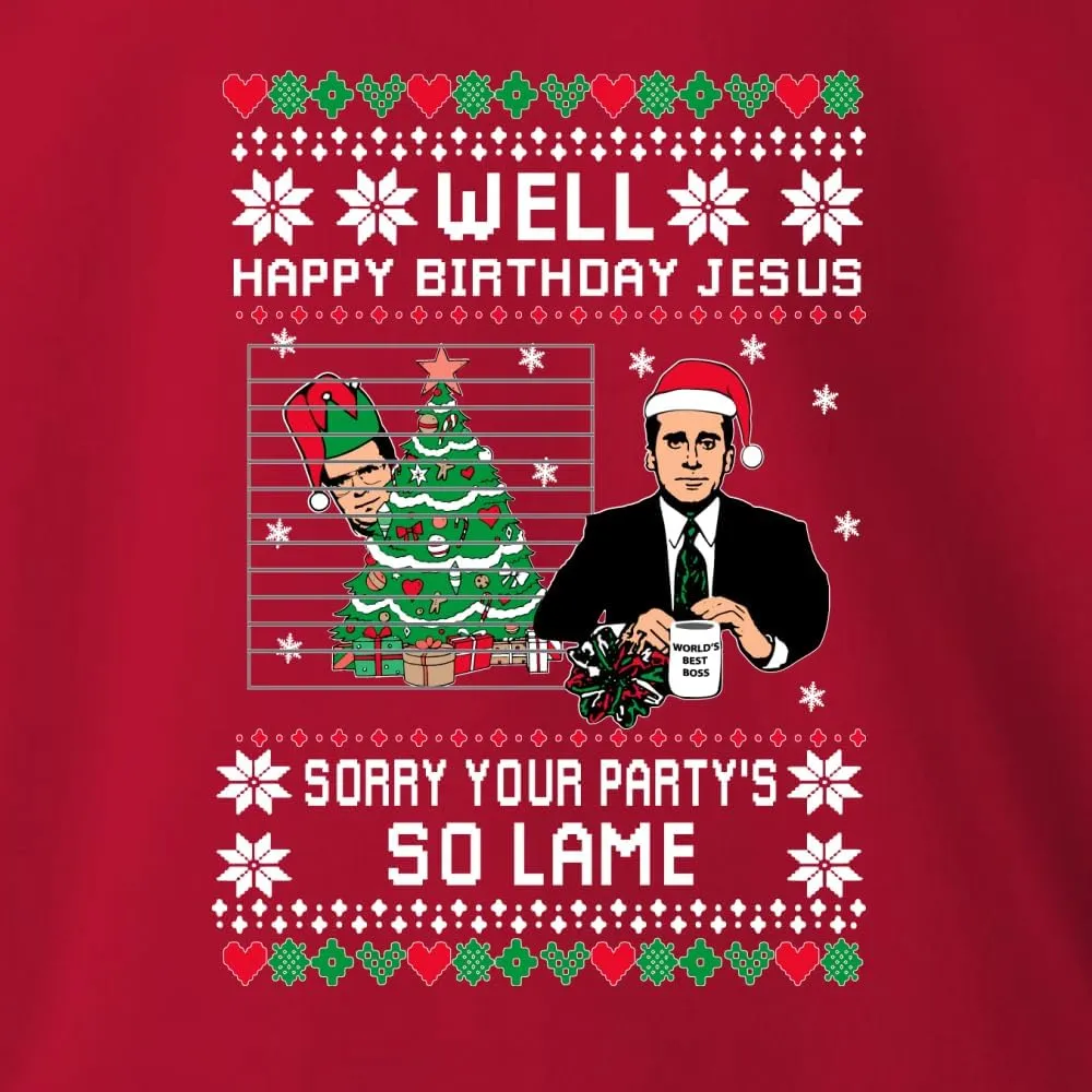 Well Happy Birthday Jesus Ugly Christmas Sweater Mens Womens Crewneck Sweatshirt