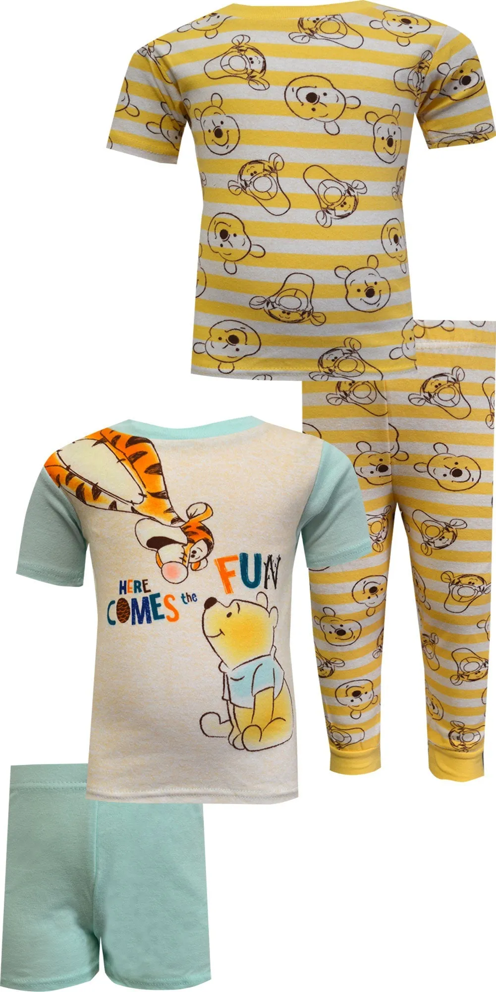 Winnie the Pooh and Tigger Cotton 4 Piece Infant Pajamas