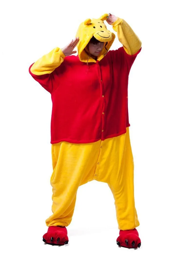Winnie the Pooh Kigurumi Animal onesies Pajamas for Adult Costume