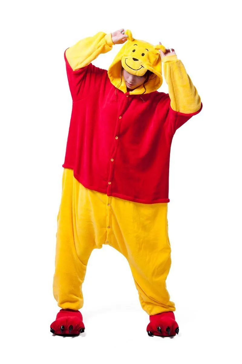 Winnie the Pooh Kigurumi Animal onesies Pajamas for Adult Costume