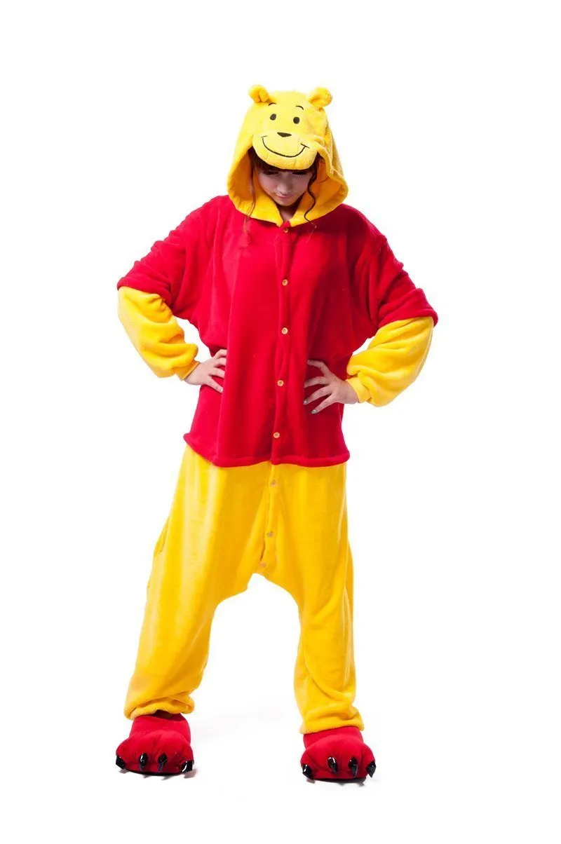 Winnie the Pooh Kigurumi Animal onesies Pajamas for Adult Costume