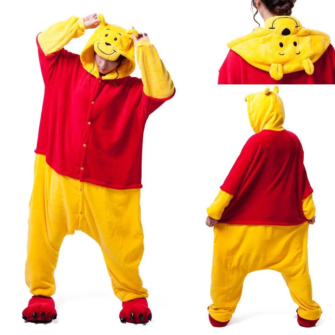 Winnie the Pooh Kigurumi Animal onesies Pajamas for Adult Costume