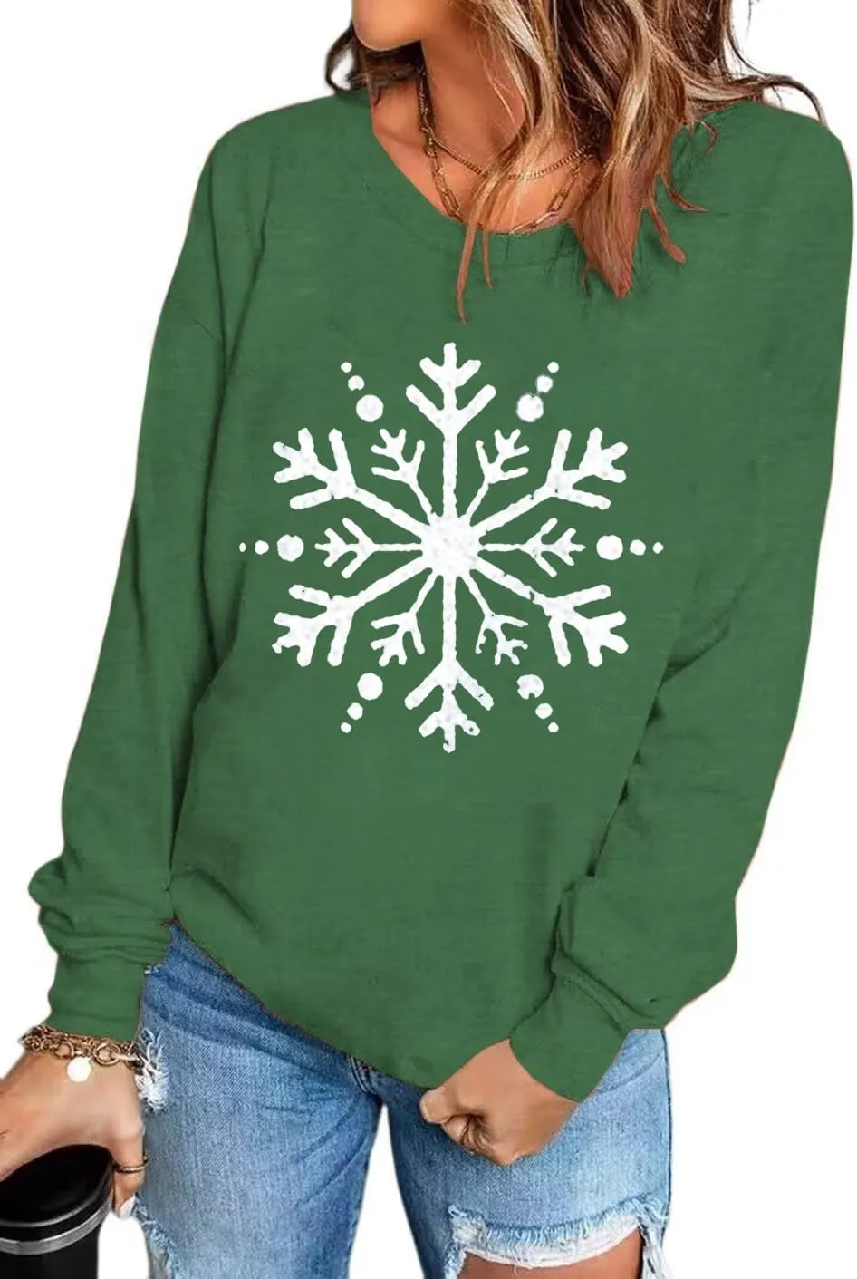 Women Christmas Palm Tree Sweatshirt Funny Hawaiian Beach Tropical Xmas Long Sleeve Pullover Cute Snowflake Shirt Top
